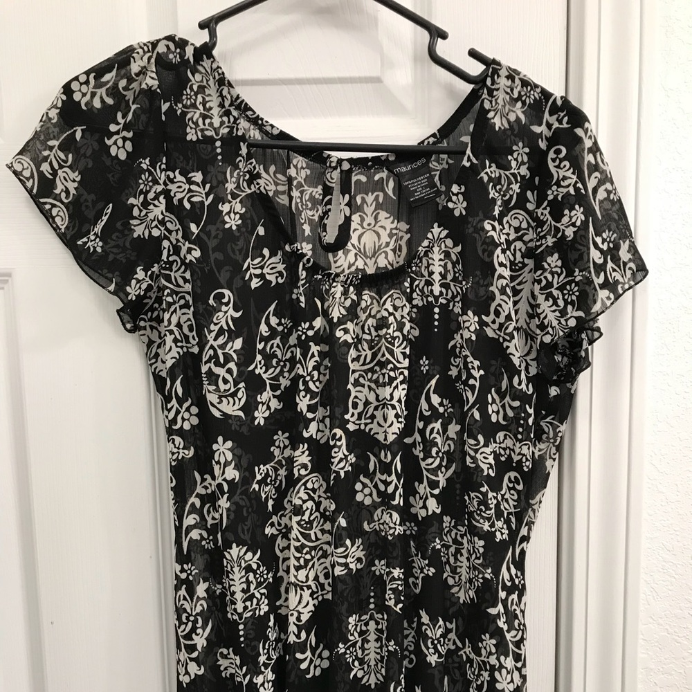 Flowered dress top